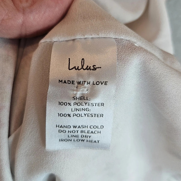 Lulu's Womens Isn't She Darling Blush Floral Puff Sleeve Mini Dress Sz L Spring - Picture 9 of 15